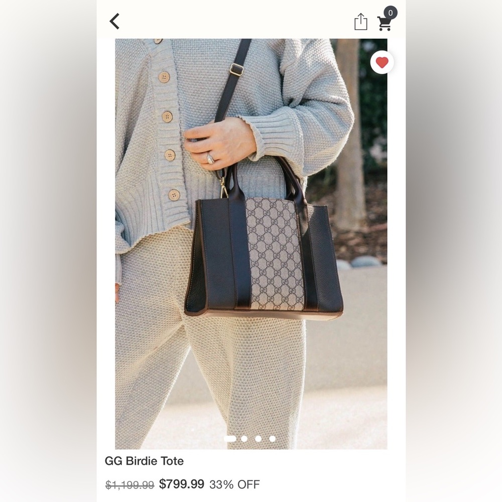 Vintage Boho Bag: Gucci Brown and Cream Satchel